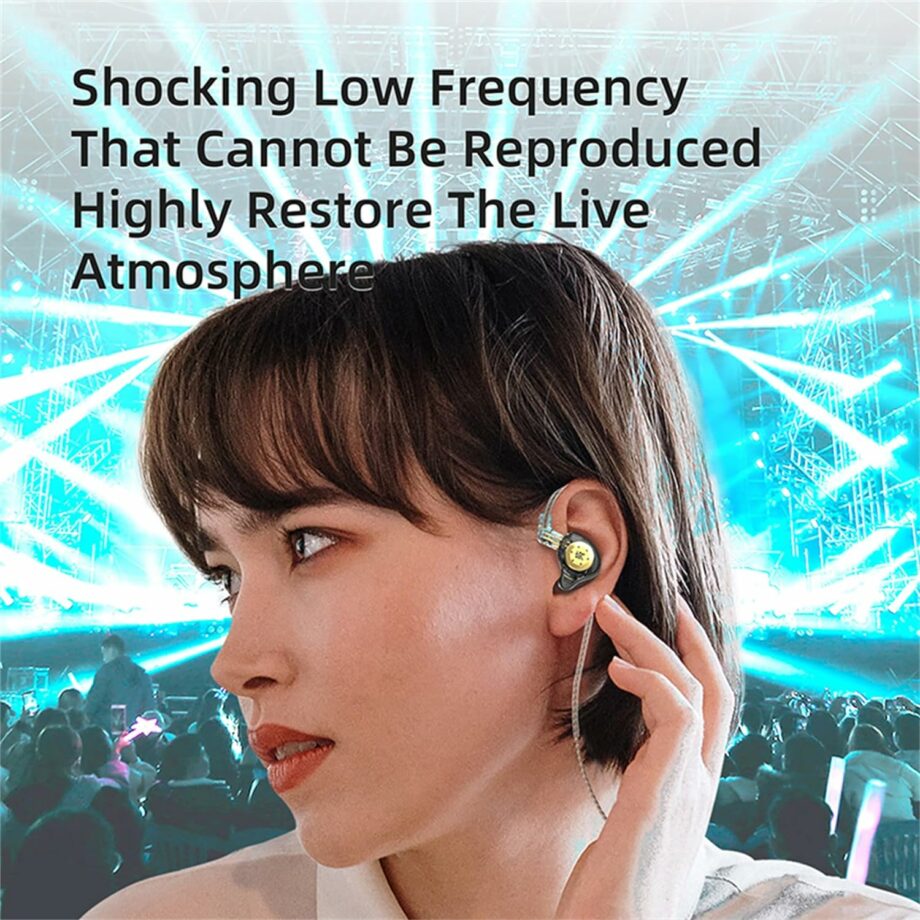 KZ EDX PRO Dynamic Circle Wired IEM Earbuds - Cyan No Mic