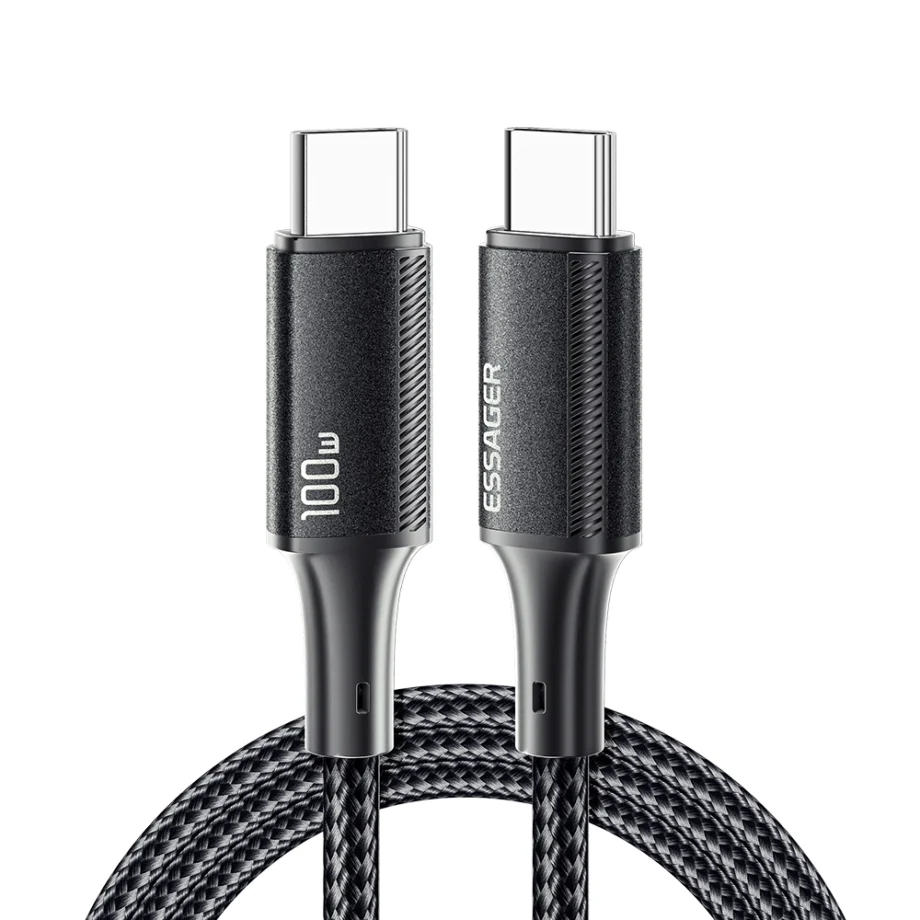 Essager 100W Braided USB C to USB C Cable - 2M