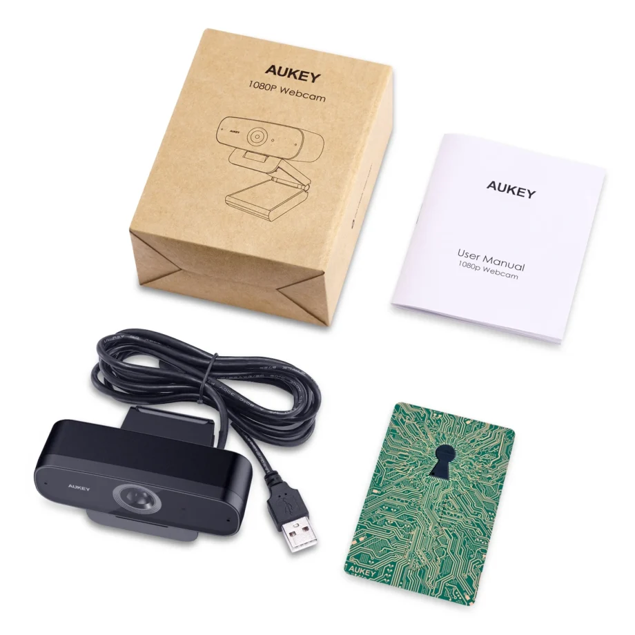 Aukey Full HD 1080p Streaming Webcam with Dual Stereo Microphones
