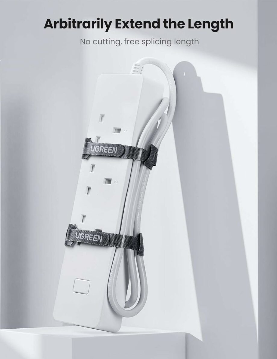 UGREEN Reusable Magic Tie Hook and Loop Small Tape - Pack of 20