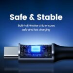 UGREEN 90 Degree Braided 100W Braided USB C to USB C Cable 1M - Black