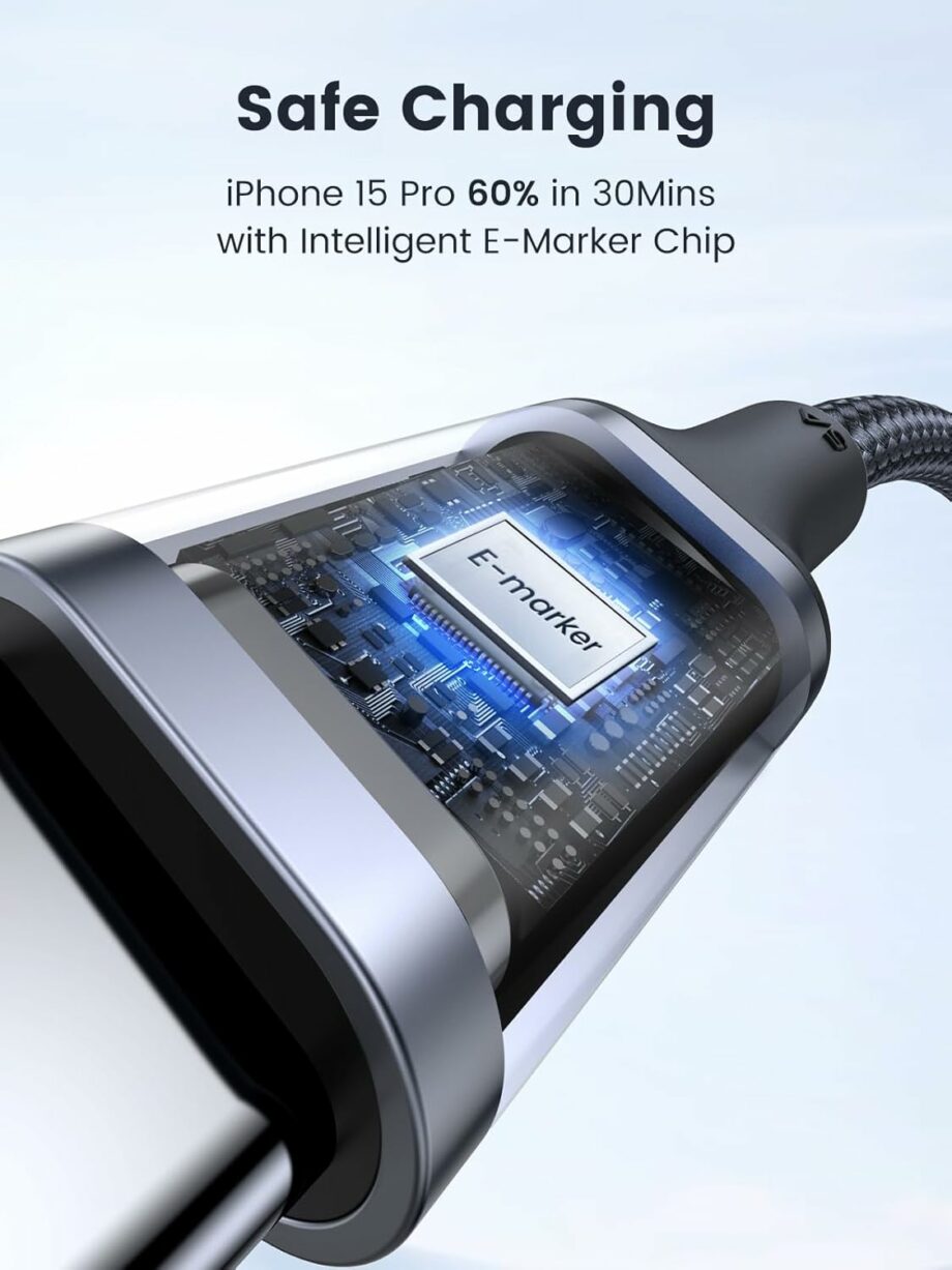 UGREEN 100W Braided USB C to USB C Cable 2M - Black