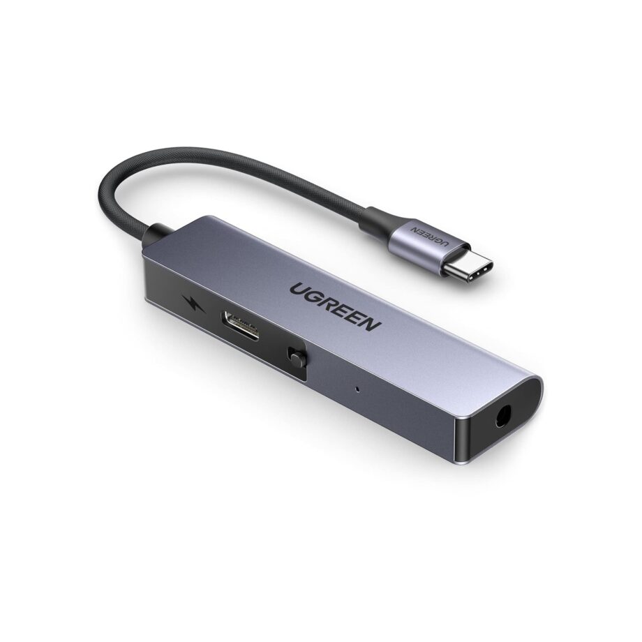 UGREEN USB C to 3.5mm Headphone Metallic DAC Hi-Res and 60W Charger Adapter