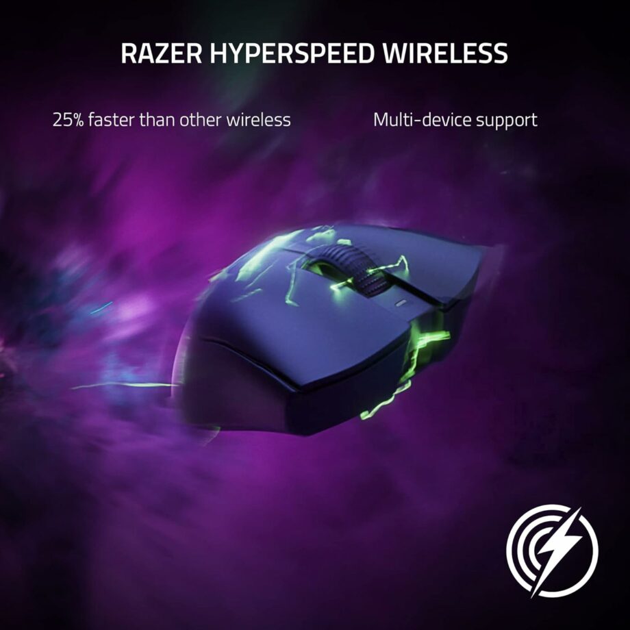 Razer DeathAdder V3 Pro 63g Ultra Lightweight Pro 30K Sensor Wireless Gaming Mouse - Black