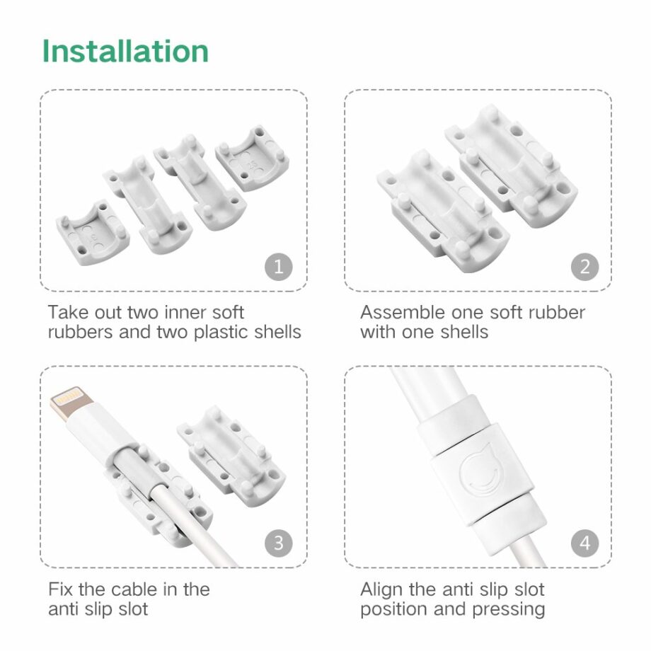 UGREEN Lightning Cable Cord Protector - 10 Pack