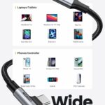 UGREEN 90 Degree Braided 100W Braided USB C to USB C Cable 1M - Black