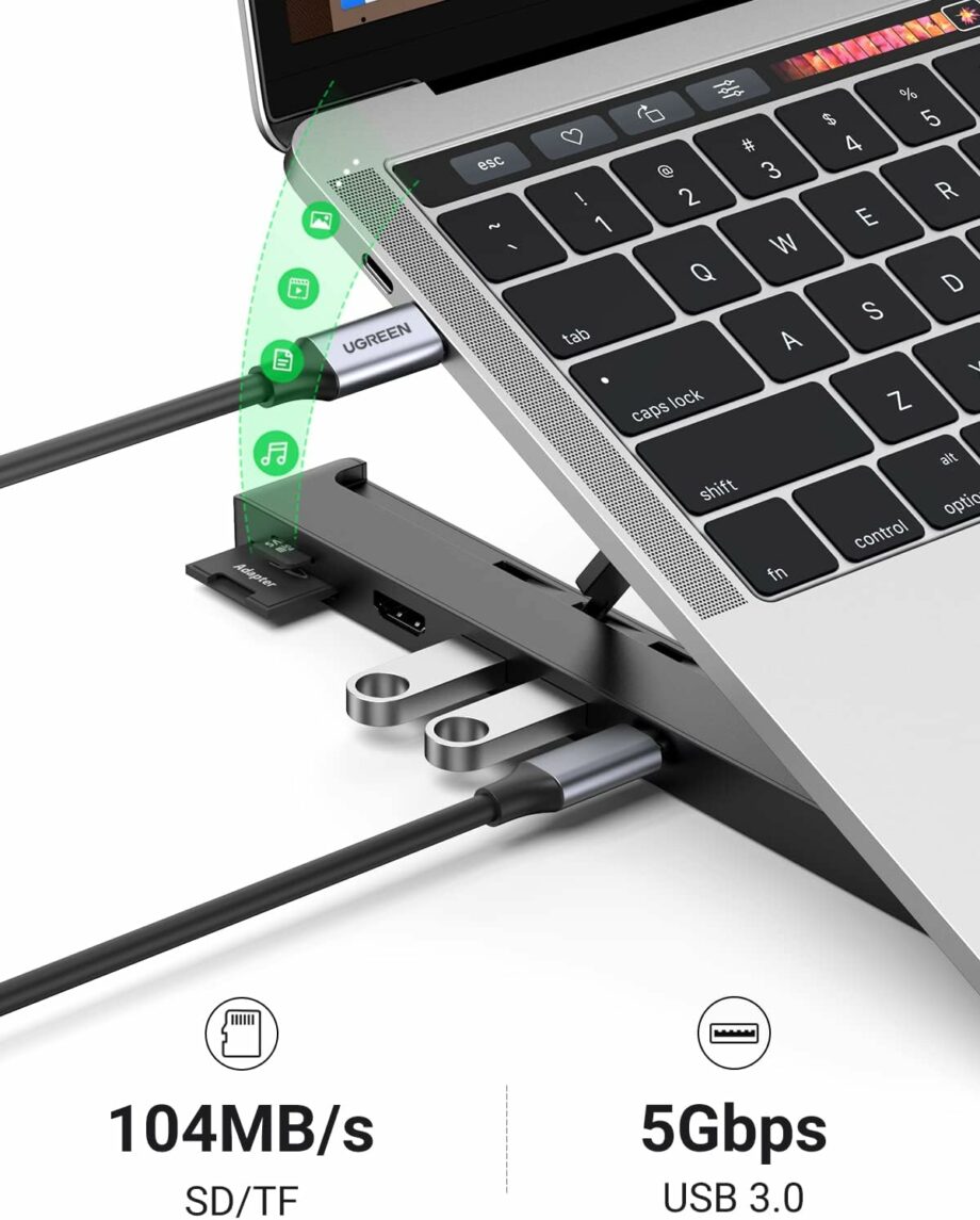 UGREEN 5-In-1 Laptop Stand Docking Station