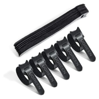 UGREEN Reusable Magic Tie Hook and Loop Small Tape - Pack of 20