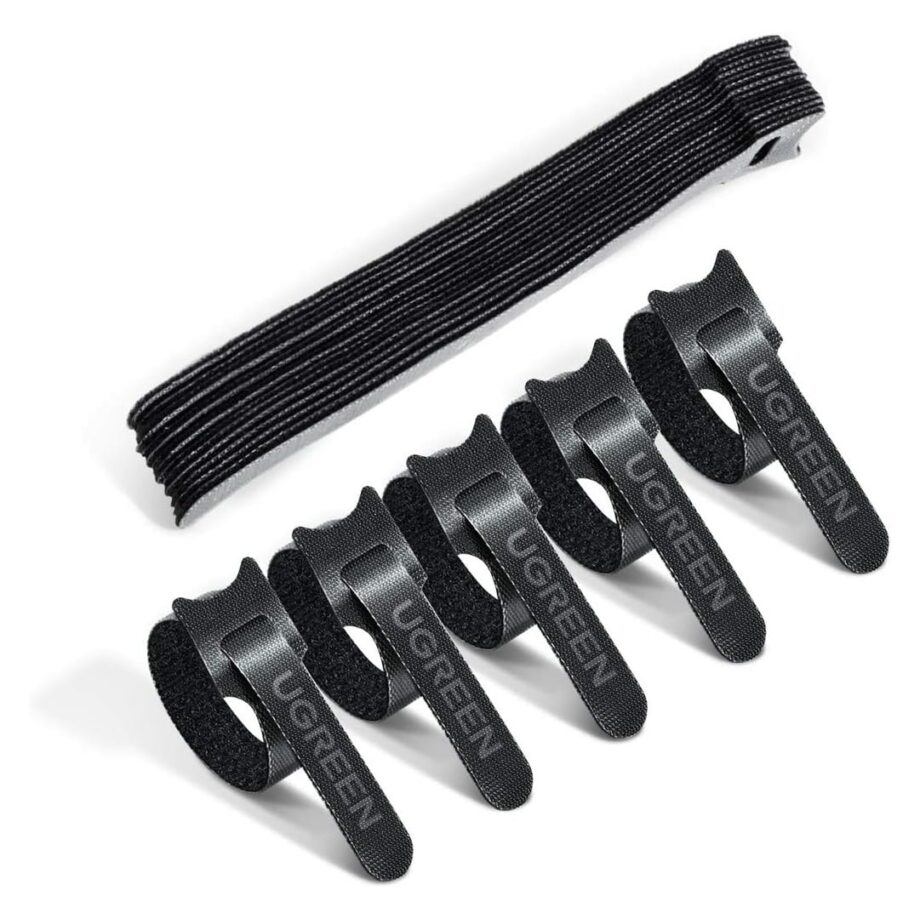 UGREEN Reusable Magic Tie Hook and Loop Small Tape - Pack of 20