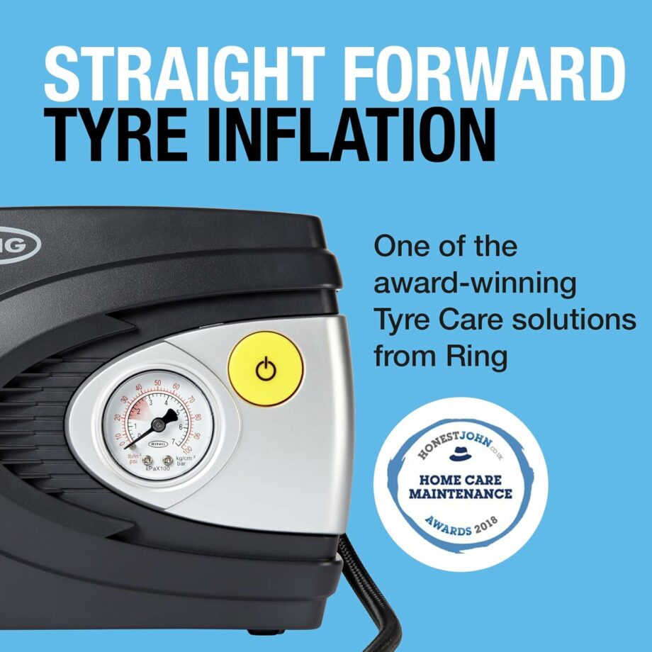 Ring Automotive RAC610 12v Electric Tyre Inflator with Pressure Gauge