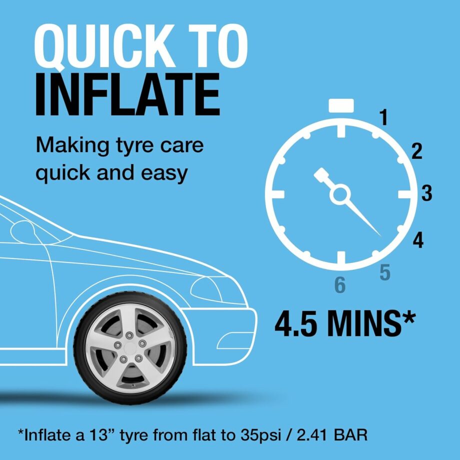Ring Automotive RAC610 12v Electric Tyre Inflator with Pressure Gauge