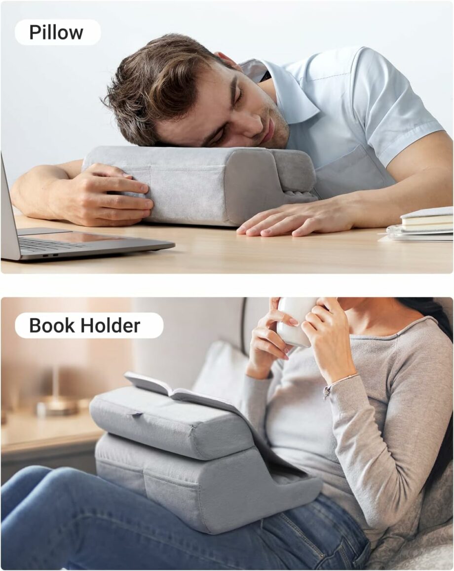 UGREEN Tablet Pillow Stand for Lap Soft Holder Bed with 3 Viewing Angles