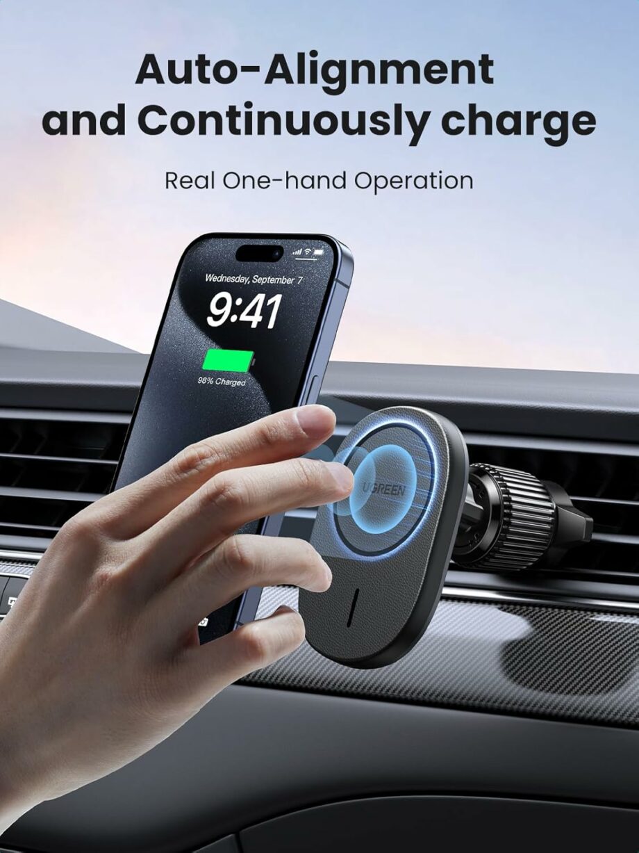UGREEN MagSafe Magnetic Wireless Car Mount Charger Charger