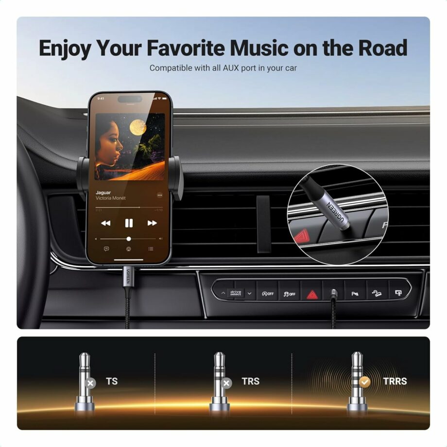 UGREEN USB C to 3.5mm Stereo Cable with Audio Chip - 1M