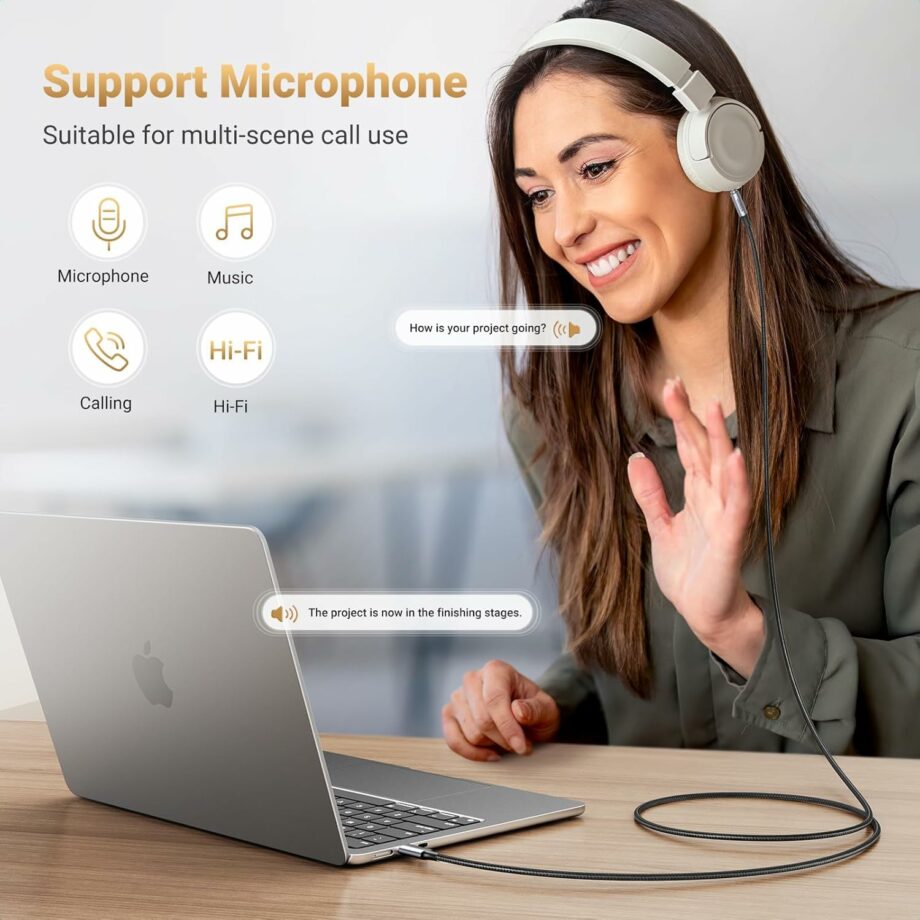 UGREEN USB C to 3.5mm Stereo Cable with Audio Chip - 1M