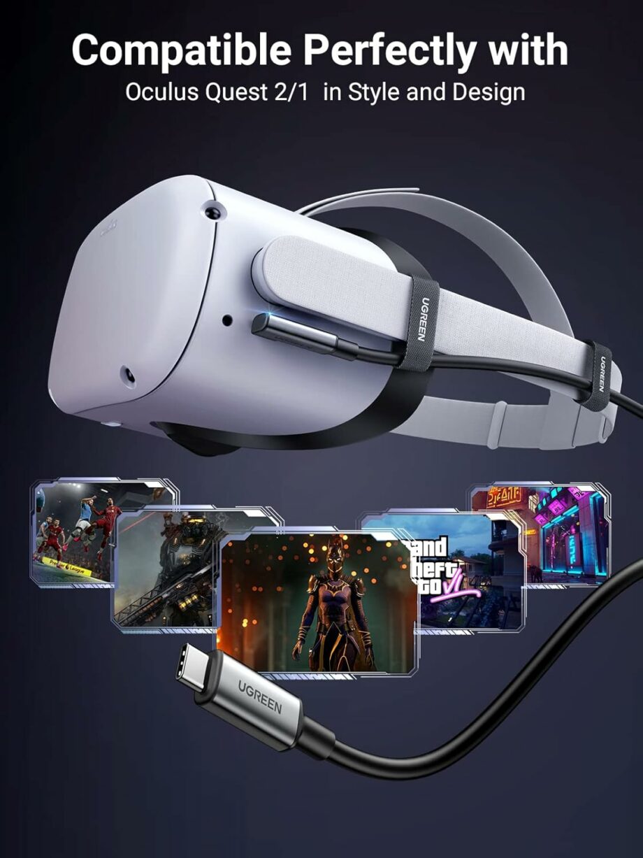UGREEN USB C Oculus Quest 2, Pico 4 and PC/Steam VR Link Cable - 5M