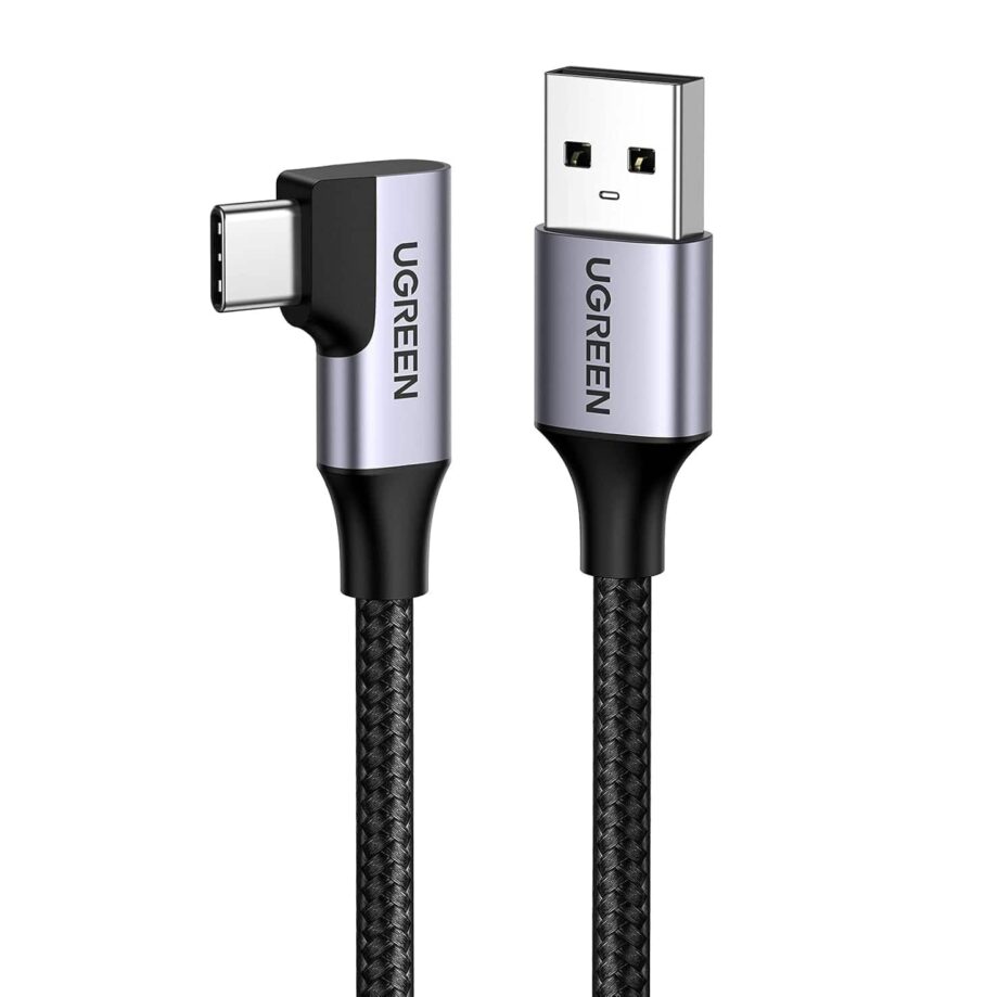 UGREEN USB 3.0 5Gbps 90 Degree Braided USB C Cable - 1M