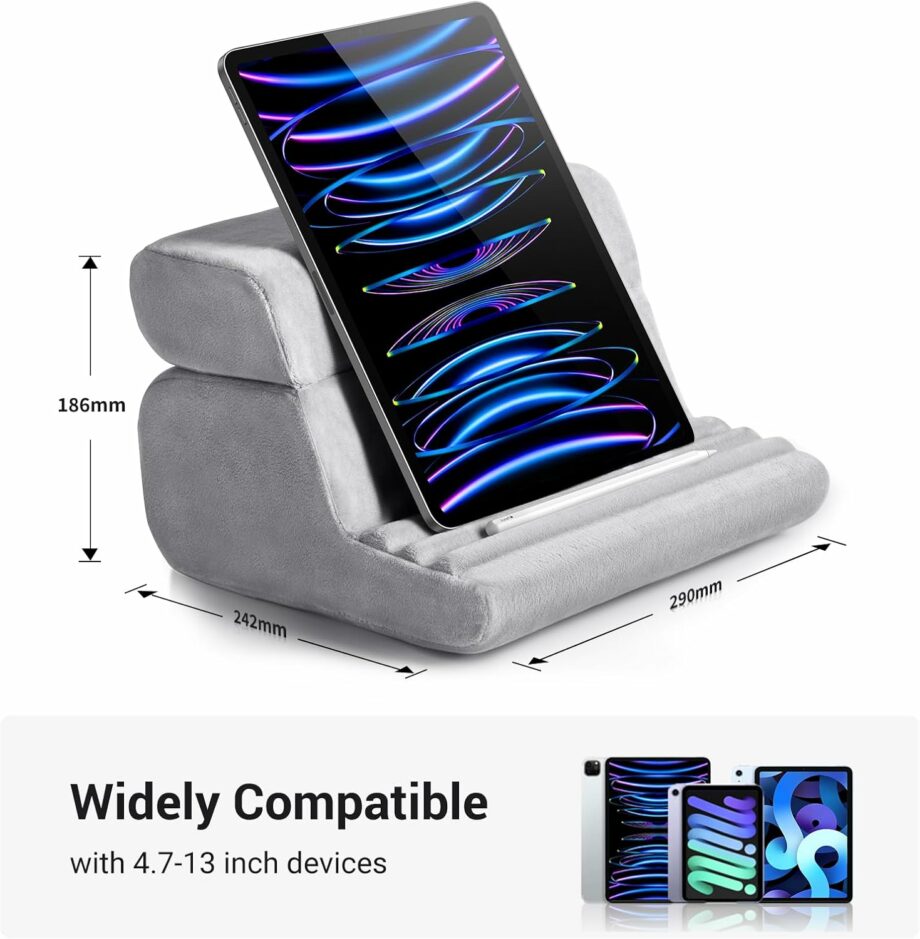 UGREEN Tablet Pillow Stand for Lap Soft Holder Bed with 3 Viewing Angles
