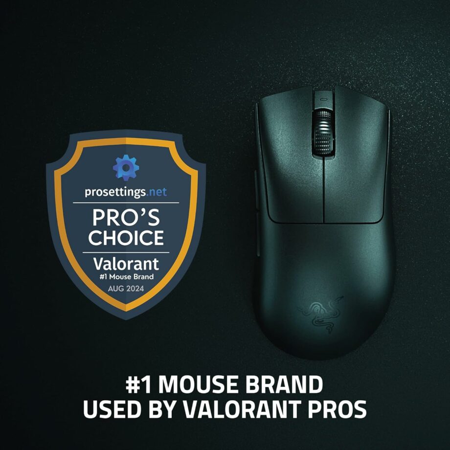 Razer DeathAdder V3 Pro 63g Ultra Lightweight Pro 30K Sensor Wireless Gaming Mouse - Black