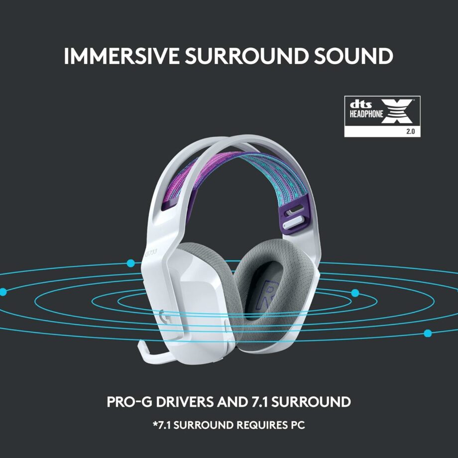 Logitech G733 LIGHTSPEED Wireless Gaming Headset - White