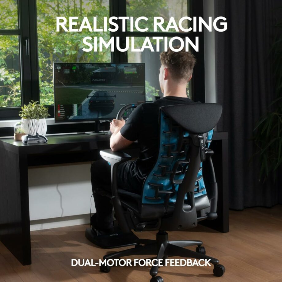 Logitech G29 Driving Force Racing Wheel and Floor Pedals for PS5, PS4, PC, Mac - Black