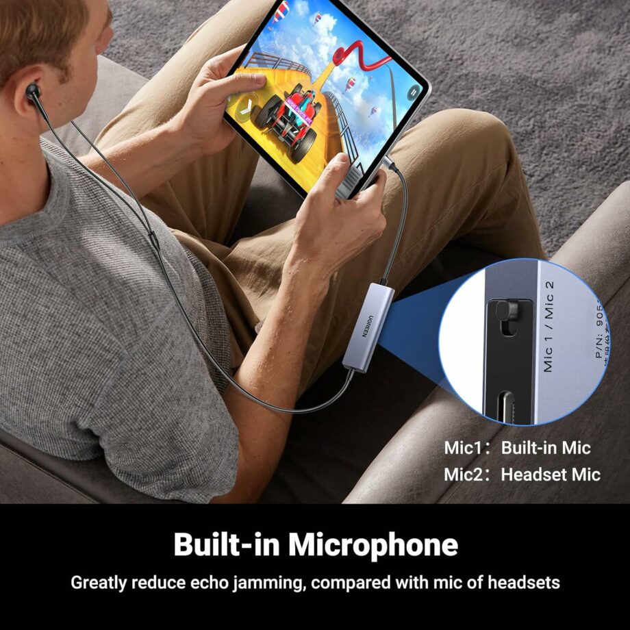 UGREEN USB C to 3.5mm Headphone Metallic DAC Hi-Res and 60W Charger Adapter