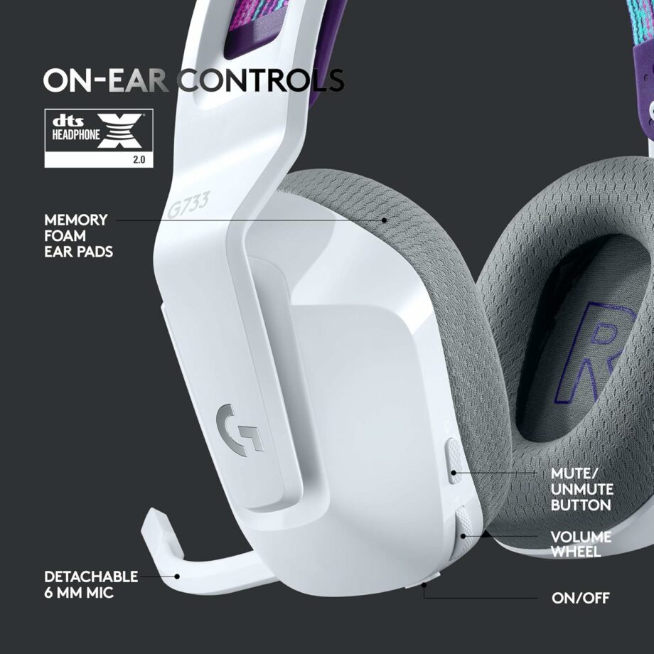 Logitech G733 LIGHTSPEED Wireless Gaming Headset - White