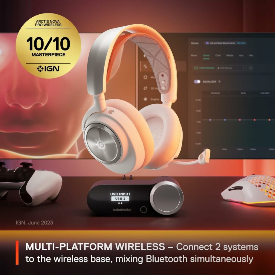 SteelSeries Arctis Nova Pro Wireless Multi-System Gaming Headset - White (Pre-Order)