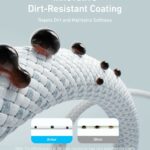 Anker Zolo 240W Braided USB C to USB C Cable 1.8M - White