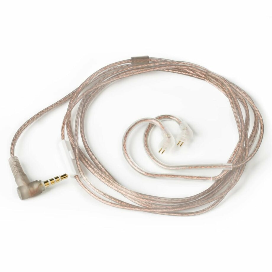 KZ High-Purity Oxygen-Free Copper Flat Upgraded C Pin Cable with Mic