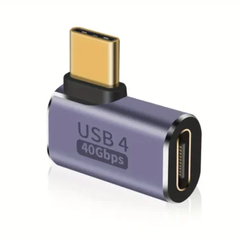 USB Type C Female To Male Angle Adapter Support 100W Charging 40Gbps 8K@60Hz
