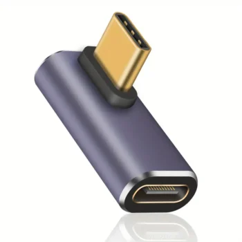 USB Type C Female To Male Angle Adapter Support 100W Charging 40Gbps 8K@60Hz
