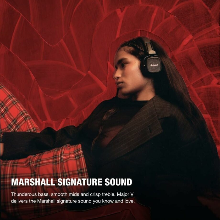 Marshall Major V On-Ear Bluetooth Headphones - Black