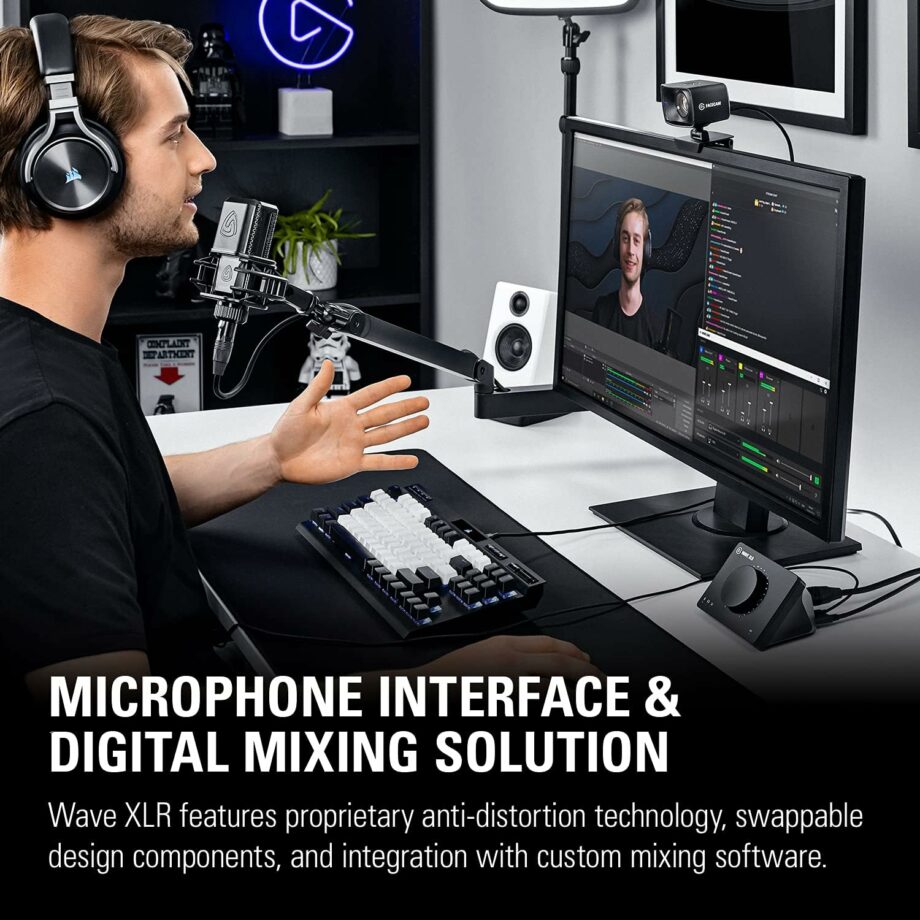 Elgato Wave XLR Audio Mixer and 75 db Preamp for XLR Mic (Pre-Order)
