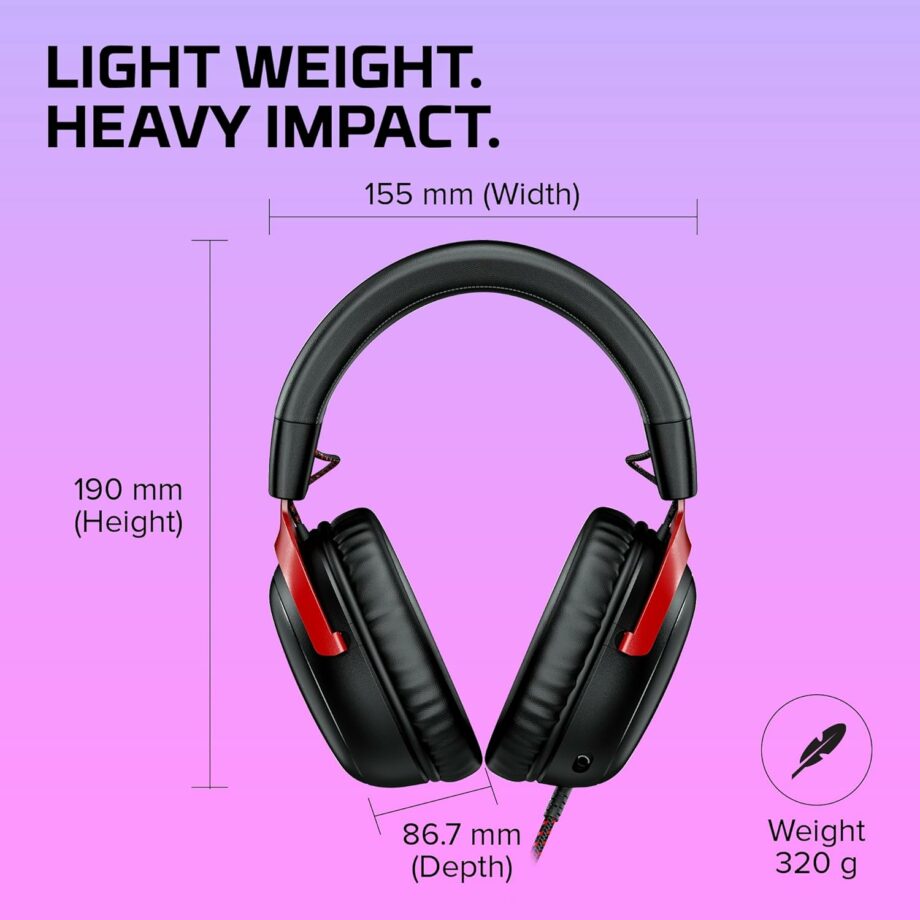 HyperX Cloud III Wired Gaming Headset for PC, PS5, Xbox Series X|S - Black/Red