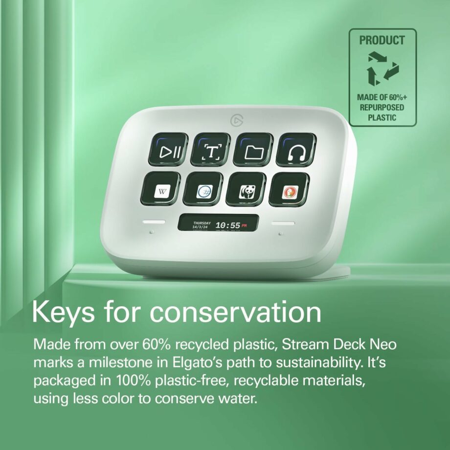 Elgato Stream Deck Neo – 8 Customizable Keys & 2 Touch Points (Pre-Order)