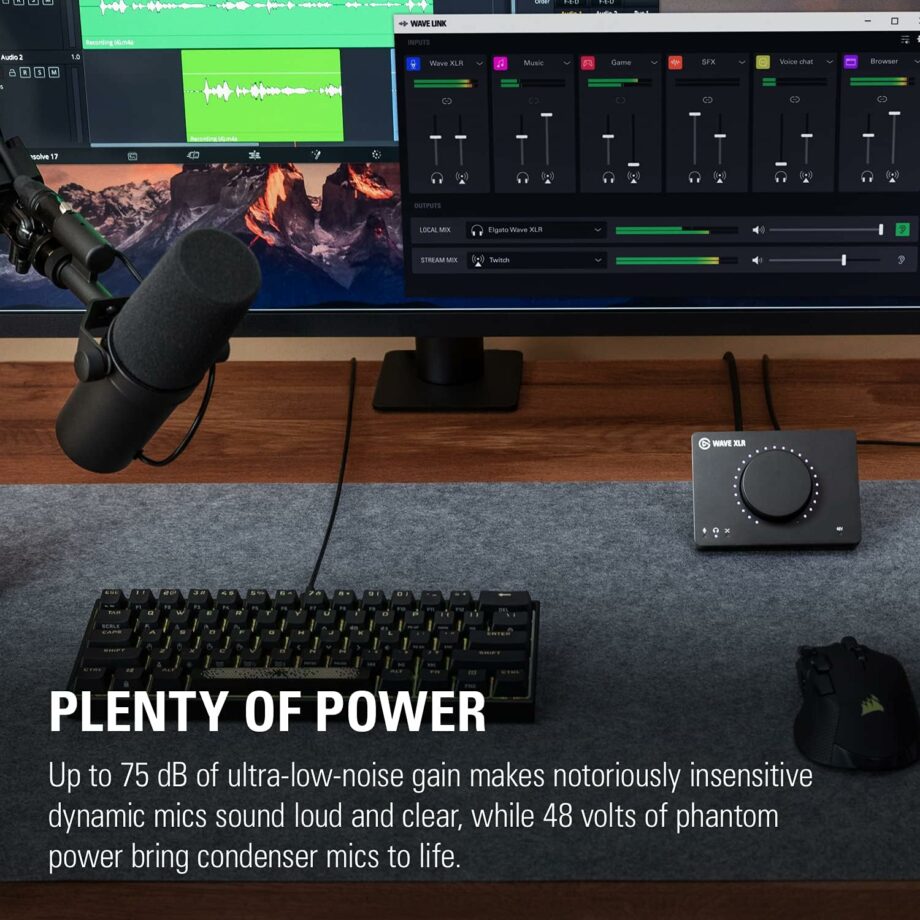 Elgato Wave XLR Audio Mixer and 75 db Preamp for XLR Mic (Pre-Order)