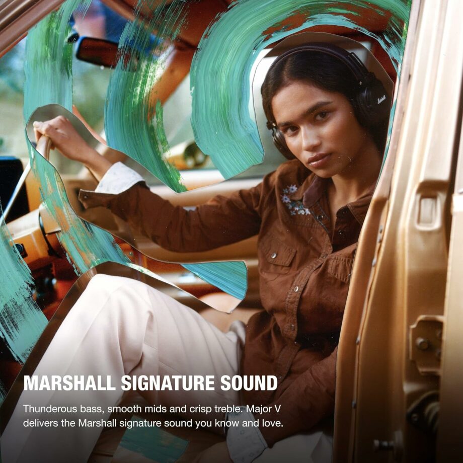Marshall Major V On-Ear Bluetooth Headphones - Brown