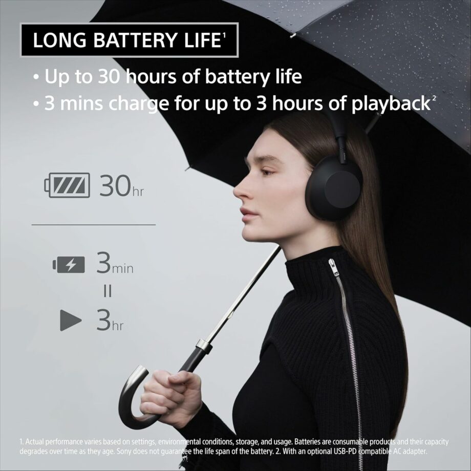 Sony WH-1000XM6 The Best Wireless Noise Canceling Headphones - Black